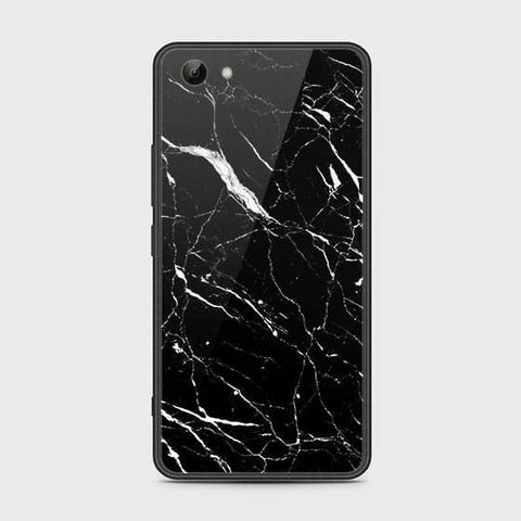 Vivo Y81 Cover - Black Marble Series - HQ Ultra Shine Premium Infinity Glass Soft Silicon Borders Case