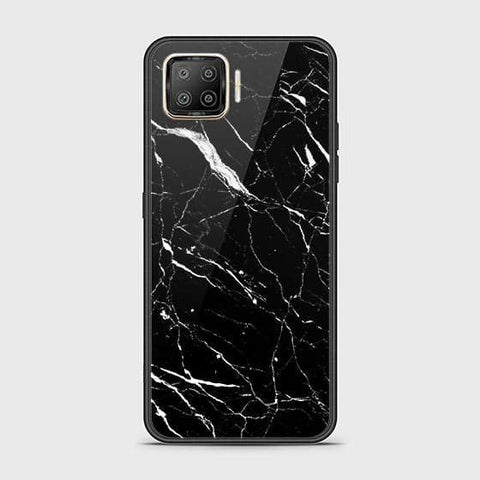 Oppo A93 Cover - Black Marble Series - HQ Ultra Shine Premium Infinity Glass Soft Silicon Borders Case