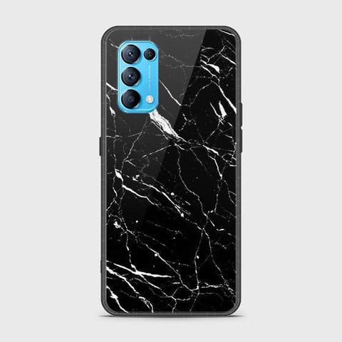 Oppo Find X3 Lite Cover - Black Marble Series - HQ Ultra Shine Premium Infinity Glass Soft Silicon Borders Case SuccessActive