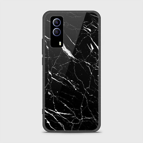 Vivo Y53s 5G Cover - Black Marble Series - HQ Ultra Shine Premium Infinity Glass Soft Silicon Borders Case