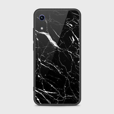 Huawei Honor 8A Cover - Black Marble Series - HQ Ultra Shine Premium Infinity Glass Soft Silicon Borders Case