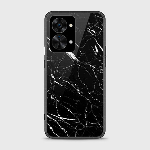 OnePlus Nord 2T Cover - Black Marble Series - HQ Ultra Shine Premium Infinity Glass Soft Silicon Borders Case