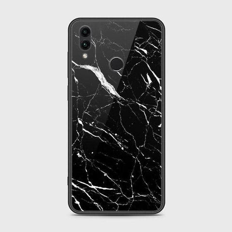 Huawei Honor 10 Lite Cover - Black Marble Series - HQ Ultra Shine Premium Infinity Glass Soft Silicon Borders Case