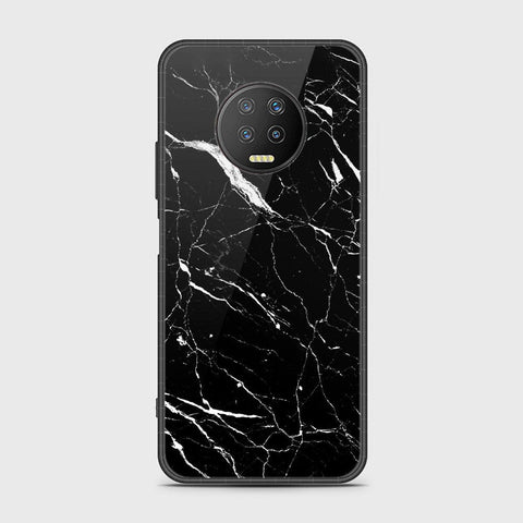 Infinix Note 7 Cover- Black Marble Series - HQ Ultra Shine Premium Infinity Glass Soft Silicon Borders Case