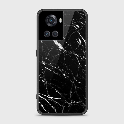 OnePlus Ace Cover- Black Marble Series - HQ Ultra Shine Premium Infinity Glass Soft Silicon Borders Case