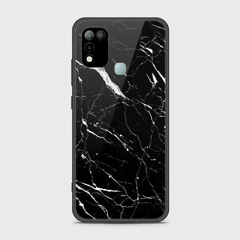 Infinix Hot 11 Play Cover- Black Marble Series - HQ Ultra Shine Premium Infinity Glass Soft Silicon Borders Case
