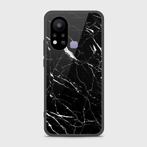 Infinix Hot 11s Cover- Black Marble Series - HQ Ultra Shine Premium Infinity Glass Soft Silicon Borders Case