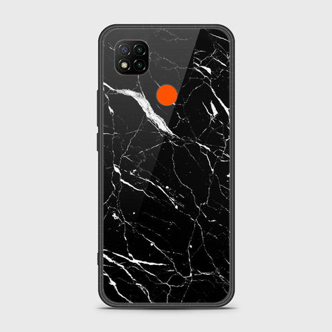 Xiaomi Redmi 9C Cover- Black Marble Series - HQ Ultra Shine Premium Infinity Glass Soft Silicon Borders Case