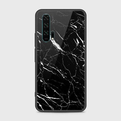 Honor 20 Pro Cover - Black Marble Series - HQ Ultra Shine Premium Infinity Glass Soft Silicon Borders Case