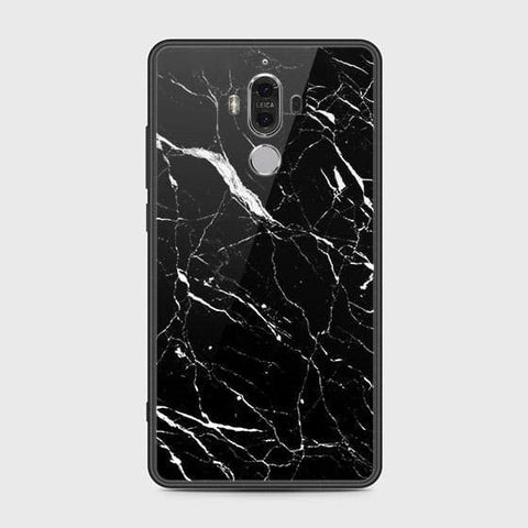 Huawei Mate 9 Cover - Black Marble Series - HQ Ultra Shine Premium Infinity Glass Soft Silicon Borders Case