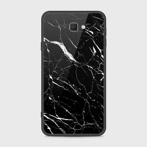 Samsung Galaxy J7 Prime Cover - Black Marble Series - HQ Ultra Shine Premium Infinity Glass Soft Silicon Borders Case