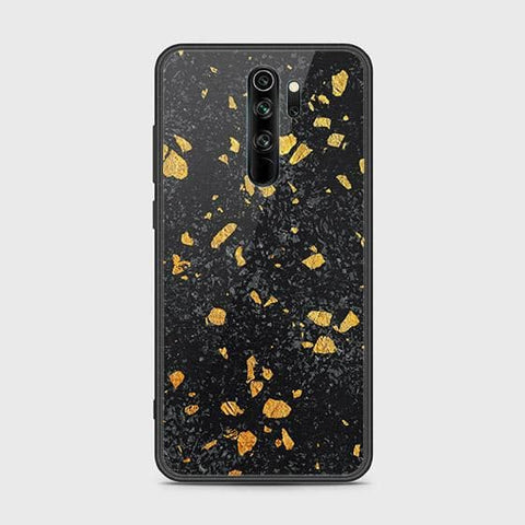 Xiaomi Redmi Note 8 Pro Cover - Black Marble Series - HQ Ultra Shine Premium Infinity Glass Soft Silicon Borders Case