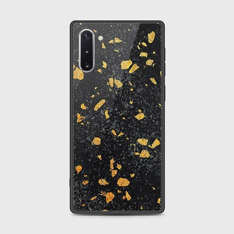 Samsung Galaxy Note 10 Cover - Black Marble Series - HQ Ultra Shine Premium Infinity Glass Soft Silicon Borders Case