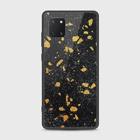 Samsung Galaxy Note 10 Lite Cover - Black Marble Series - HQ Ultra Shine Premium Infinity Glass Soft Silicon Borders Case