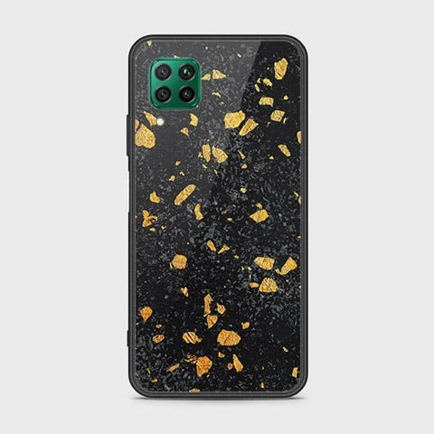 Huawei Nova 6 SE Cover - Black Marble Series - HQ Ultra Shine Premium Infinity Glass Soft Silicon Borders Case