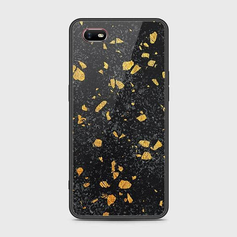 Oppo A1k Cover - Black Marble Series - HQ Ultra Shine Premium Infinity Glass Soft Silicon Borders Case