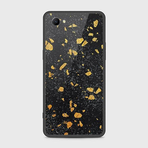 Oppo A3 Cover - Black Marble Series - HQ Ultra Shine Premium Infinity Glass Soft Silicon Borders Case