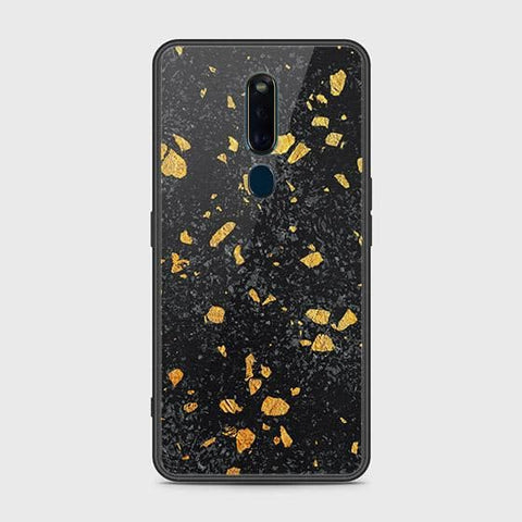 Oppo R19 Cover - Black Marble Series - HQ Ultra Shine Premium Infinity Glass Soft Silicon Borders Case