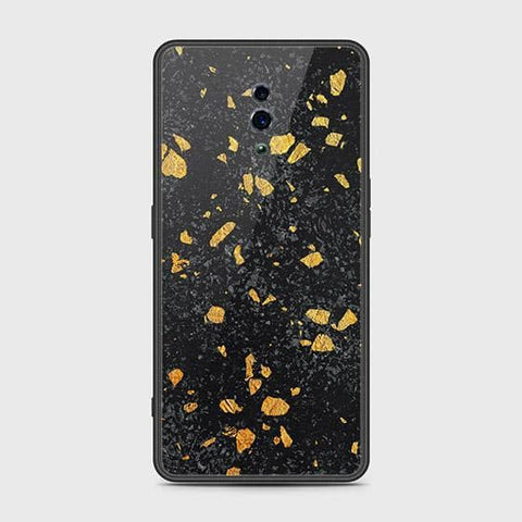 Oppo Reno Cover - Black Marble Series - HQ Ultra Shine Premium Infinity Glass Soft Silicon Borders Case