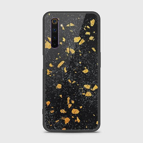 Realme 6 Pro Cover - Black Marble Series - HQ Ultra Shine Premium Infinity Glass Soft Silicon Borders Case