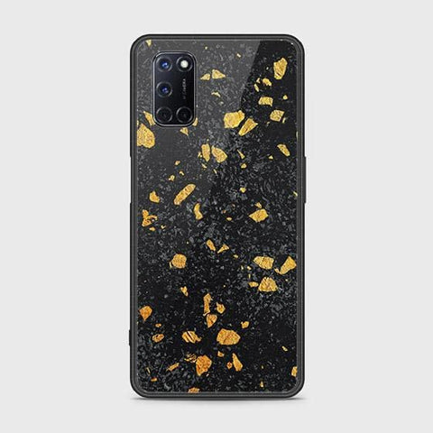 Oppo A52 Cover - Black Marble Series - HQ Ultra Shine Premium Infinity Glass Soft Silicon Borders Case