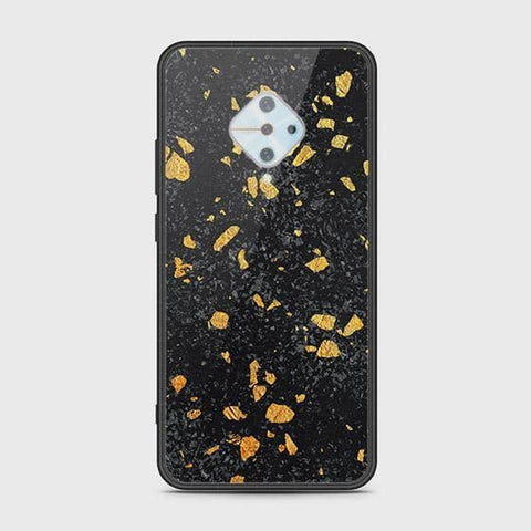 Vivo S1 Pro Cover - Black Marble Series - HQ Ultra Shine Premium Infinity Glass Soft Silicon Borders Case