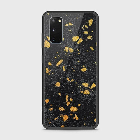 Samsung Galaxy S20 Cover - Black Marble Series - HQ Ultra Shine Premium Infinity Glass Soft Silicon Borders Case