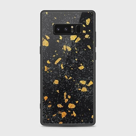 Samsung Galaxy Note 8 Cover - Black Marble Series - HQ Ultra Shine Premium Infinity Glass Soft Silicon Borders Case