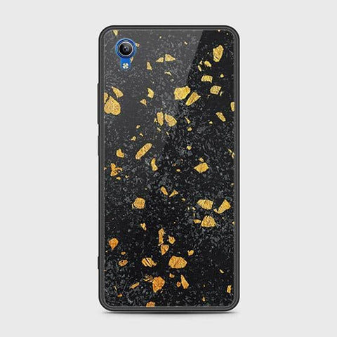 Vivo Y91C Cover - Black Marble Series - HQ Ultra Shine Premium Infinity Glass Soft Silicon Borders Case