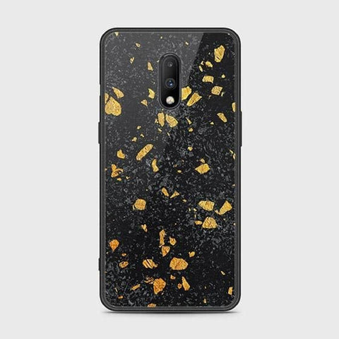 OnePlus 6T Cover - Black Marble Series - HQ Ultra Shine Premium Infinity Glass Soft Silicon Borders Case