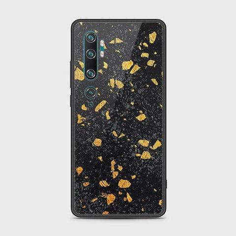 Xiaomi Mi Note 10 Cover - Black Marble Series - HQ Ultra Shine Premium Infinity Glass Soft Silicon Borders Case