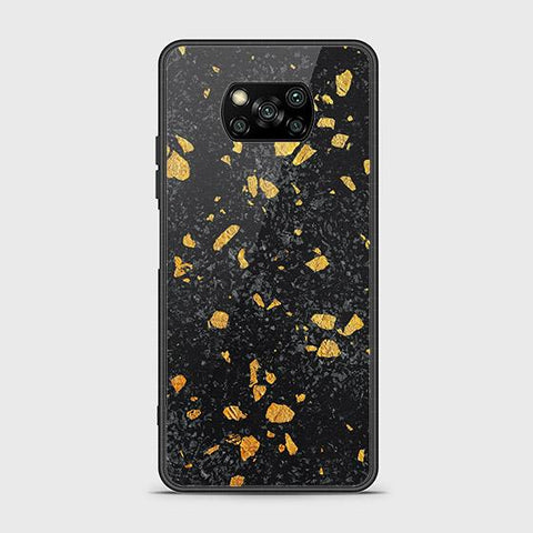 Xiaomi Poco X3 Cover - Black Marble Series - HQ Ultra Shine Premium Infinity Glass Soft Silicon Borders Case