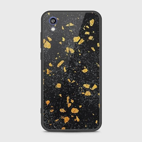 Huawei Honor 8S Cover - Black Marble Series - HQ Ultra Shine Premium Infinity Glass Soft Silicon Borders Case