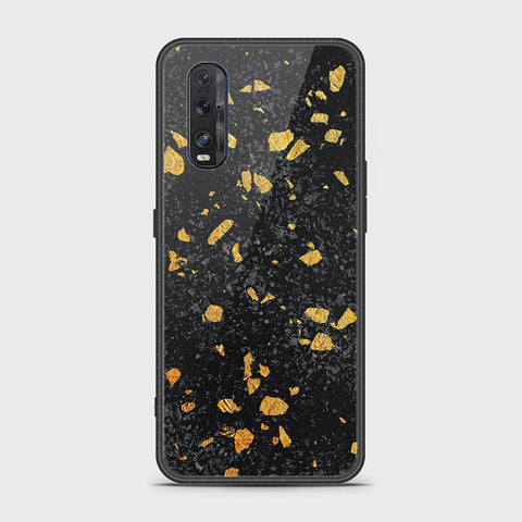 Oppo Find X2 Cover- Black Marble Series - HQ Ultra Shine Premium Infinity Glass Soft Silicon Borders Case