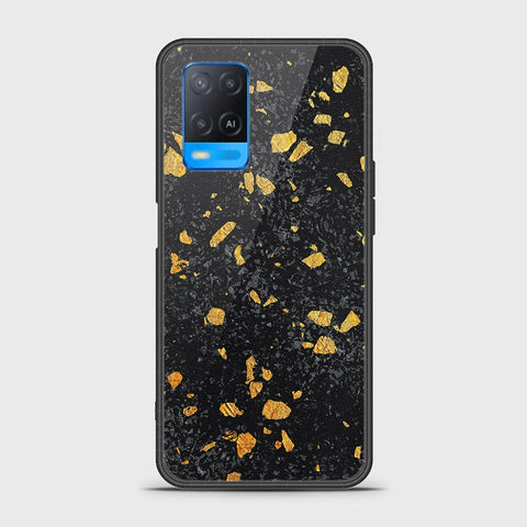 Oppo A54 4G Cover- Black Marble Series - HQ Ultra Shine Premium Infinity Glass Soft Silicon Borders Case