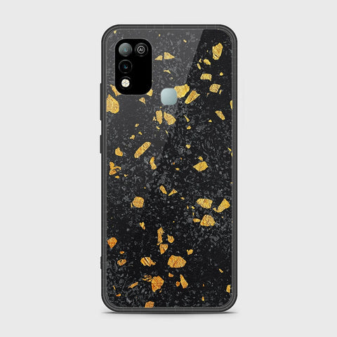 Infinix Hot 11 Play Cover- Black Marble Series - HQ Ultra Shine Premium Infinity Glass Soft Silicon Borders Case