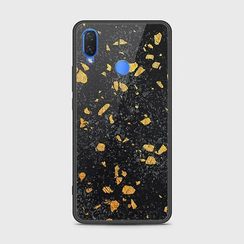 Huawei Y6s 2019 Cover - Black Marble Series - HQ Ultra Shine Premium Infinity Glass Soft Silicon Borders Case