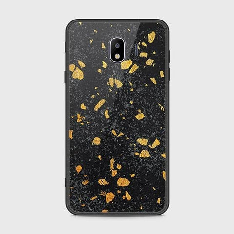 Samsung Galaxy J4 2018 Cover - Black Marble Series - HQ Ultra Shine Premium Infinity Glass Soft Silicon Borders Case