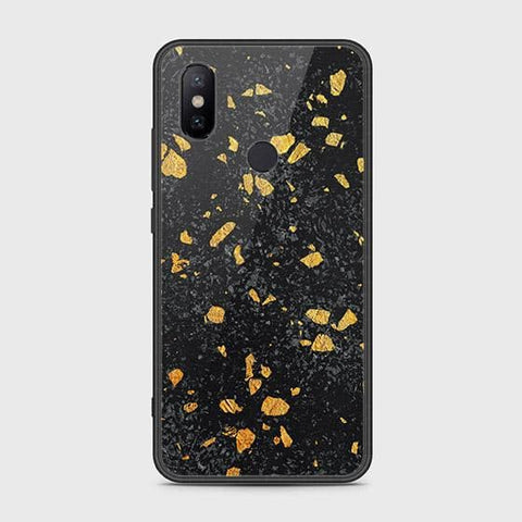 Xiaomi Mi A2 / Mi 6X Cover - Black Marble Series - HQ Ultra Shine Premium Infinity Glass Soft Silicon Borders Case