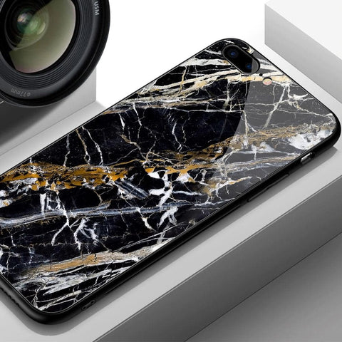 Realme 7i Cover - Black Marble Series - HQ Ultra Shine Premium Infinity Glass Soft Silicon Borders Case