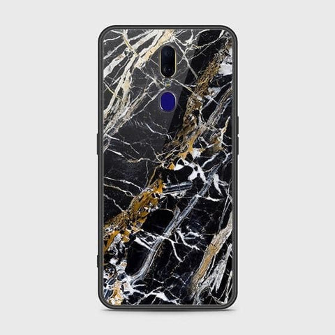 Oppo A9x Cover - Black Marble Series - HQ Ultra Shine Premium Infinity Glass Soft Silicon Borders Case