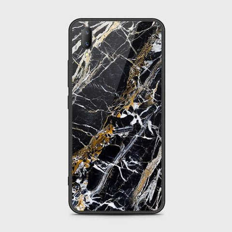 Vivo V11 Pro Cover - Black Marble Series - HQ Ultra Shine Premium Infinity Glass Soft Silicon Borders Case