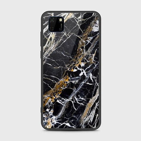 Honor 9S Cover - Black Marble Series - HQ Ultra Shine Premium Infinity Glass Soft Silicon Borders Case