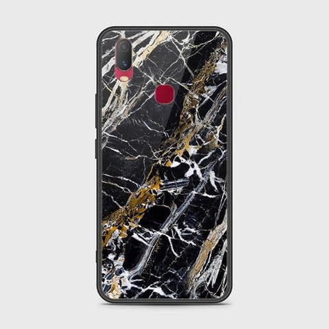 Vivo Y11 2019 Cover - Black Marble Series - HQ Ultra Shine Premium Infinity Glass Soft Silicon Borders Case