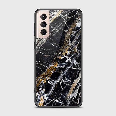 Samsung Galaxy S22 5G Cover - Black Marble Series - HQ Ultra Shine Premium Infinity Glass Soft Silicon Borders Case