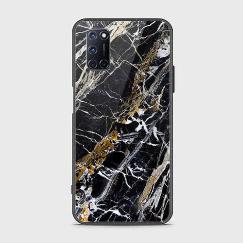 Oppo A92 Cover - Black Marble Series - HQ Ultra Shine Premium Infinity Glass Soft Silicon Borders Case SuccessActive