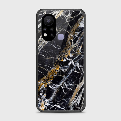 Infinix Hot 11s Cover- Black Marble Series - HQ Ultra Shine Premium Infinity Glass Soft Silicon Borders Case