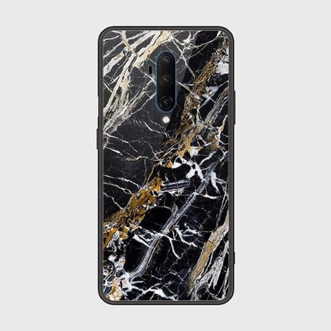 OnePlus 7T Pro Cover - Black Marble Series - HQ Ultra Shine Premium Infinity Glass Soft Silicon Borders Case