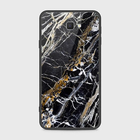 Samsung Galaxy J7 Prime Cover - Black Marble Series - HQ Ultra Shine Premium Infinity Glass Soft Silicon Borders Case