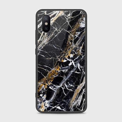 Xiaomi Mi A2 / Mi 6X Cover - Black Marble Series - HQ Ultra Shine Premium Infinity Glass Soft Silicon Borders Case